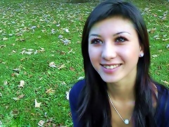 Dark-haired Babe Is Sucking A Dick Outdoors Porn Videos